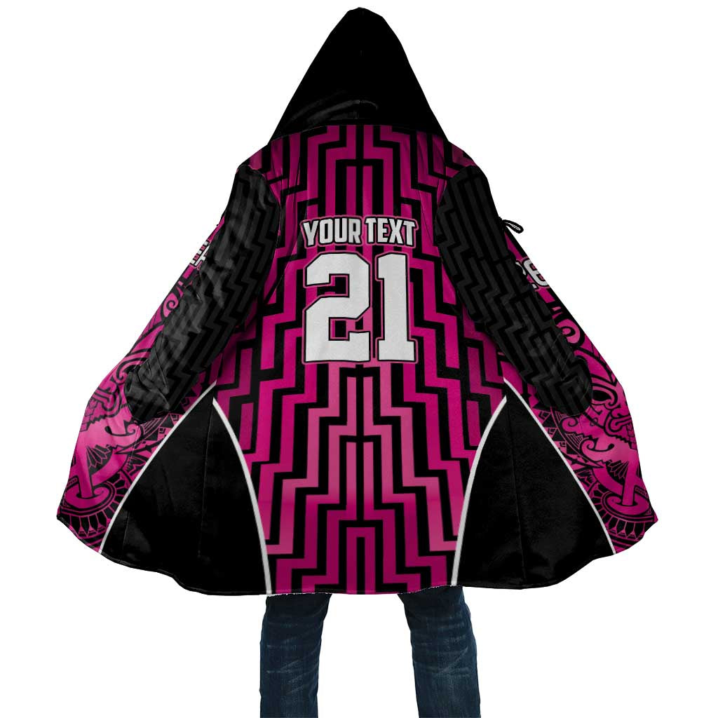 Custom Basketball New Zealand Cloak Pink Maori Ta Moko Indigenous - Aussie Hoodie