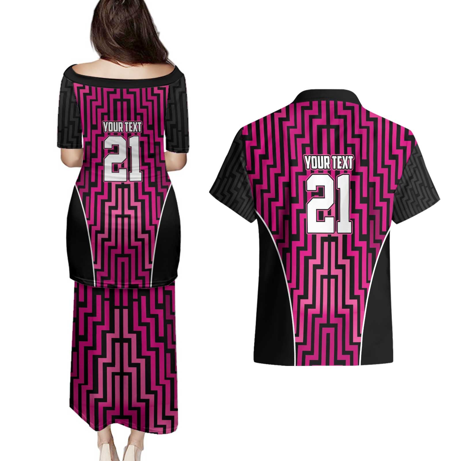 Custom Basketball New Zealand Couples Matching Puletasi and Hawaiian Shirt Pink Maori Ta Moko Indigenous - Aussie Hoodie