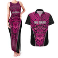 Custom Basketball New Zealand Couples Matching Tank Maxi Dress and Hawaiian Shirt Pink Maori Ta Moko Indigenous - Aussie Hoodie