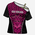 Custom Basketball New Zealand Cross Shoulder Shirt Pink Maori Ta Moko Indigenous - Aussie Hoodie