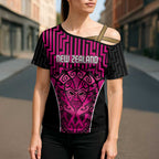Custom Basketball New Zealand Cross Shoulder Shirt Pink Maori Ta Moko Indigenous - Aussie Hoodie