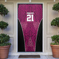 Custom Basketball New Zealand Door Cover Pink Maori Ta Moko Indigenous - Aussie Hoodie