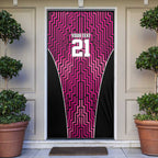 Custom Basketball New Zealand Door Cover Pink Maori Ta Moko Indigenous - Aussie Hoodie