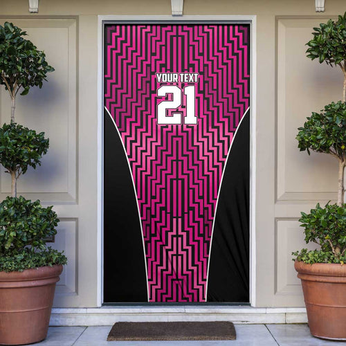 Custom Basketball New Zealand Door Cover Pink Maori Ta Moko Indigenous - Aussie Hoodie