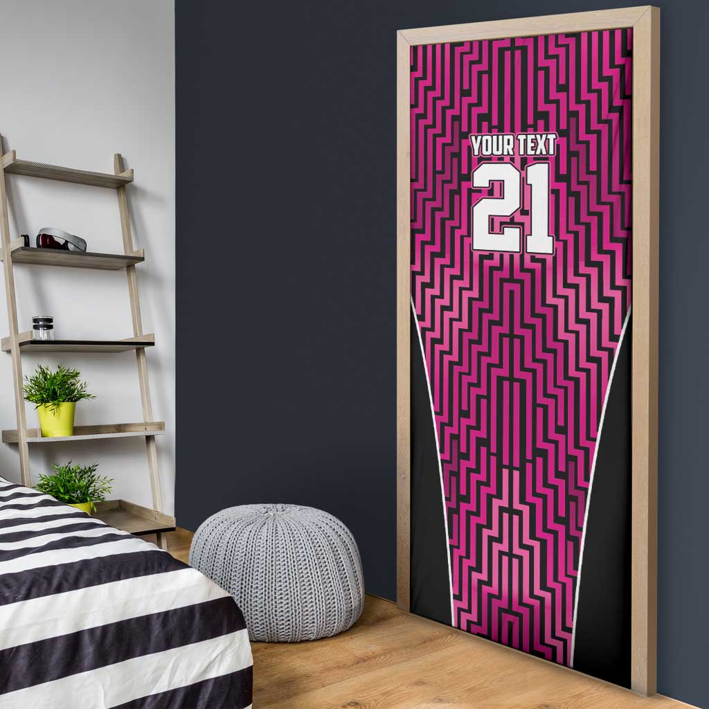 Custom Basketball New Zealand Door Cover Pink Maori Ta Moko Indigenous - Aussie Hoodie