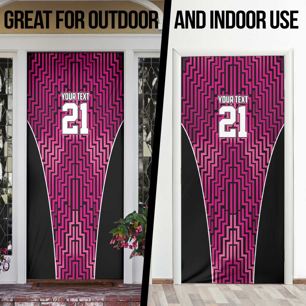 Custom Basketball New Zealand Door Cover Pink Maori Ta Moko Indigenous - Aussie Hoodie