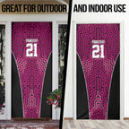 Custom Basketball New Zealand Door Cover Pink Maori Ta Moko Indigenous - Aussie Hoodie