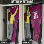 Custom Basketball New Zealand Door Cover Pink Maori Ta Moko Indigenous - Aussie Hoodie