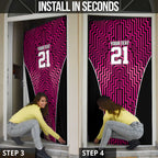 Custom Basketball New Zealand Door Cover Pink Maori Ta Moko Indigenous - Aussie Hoodie