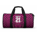 Custom Basketball New Zealand Duffle Bag Pink Maori Ta Moko Indigenous