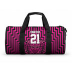 Custom Basketball New Zealand Duffle Bag Pink Maori Ta Moko Indigenous