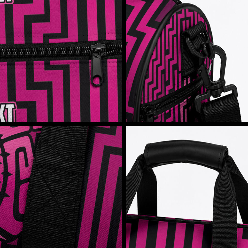 Custom Basketball New Zealand Duffle Bag Pink Maori Ta Moko Indigenous