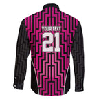 Custom Basketball New Zealand Family Matching Off The Shoulder Long Sleeve Dress and Hawaiian Shirt Pink Maori Ta Moko Indigenous - Aussie Hoodie