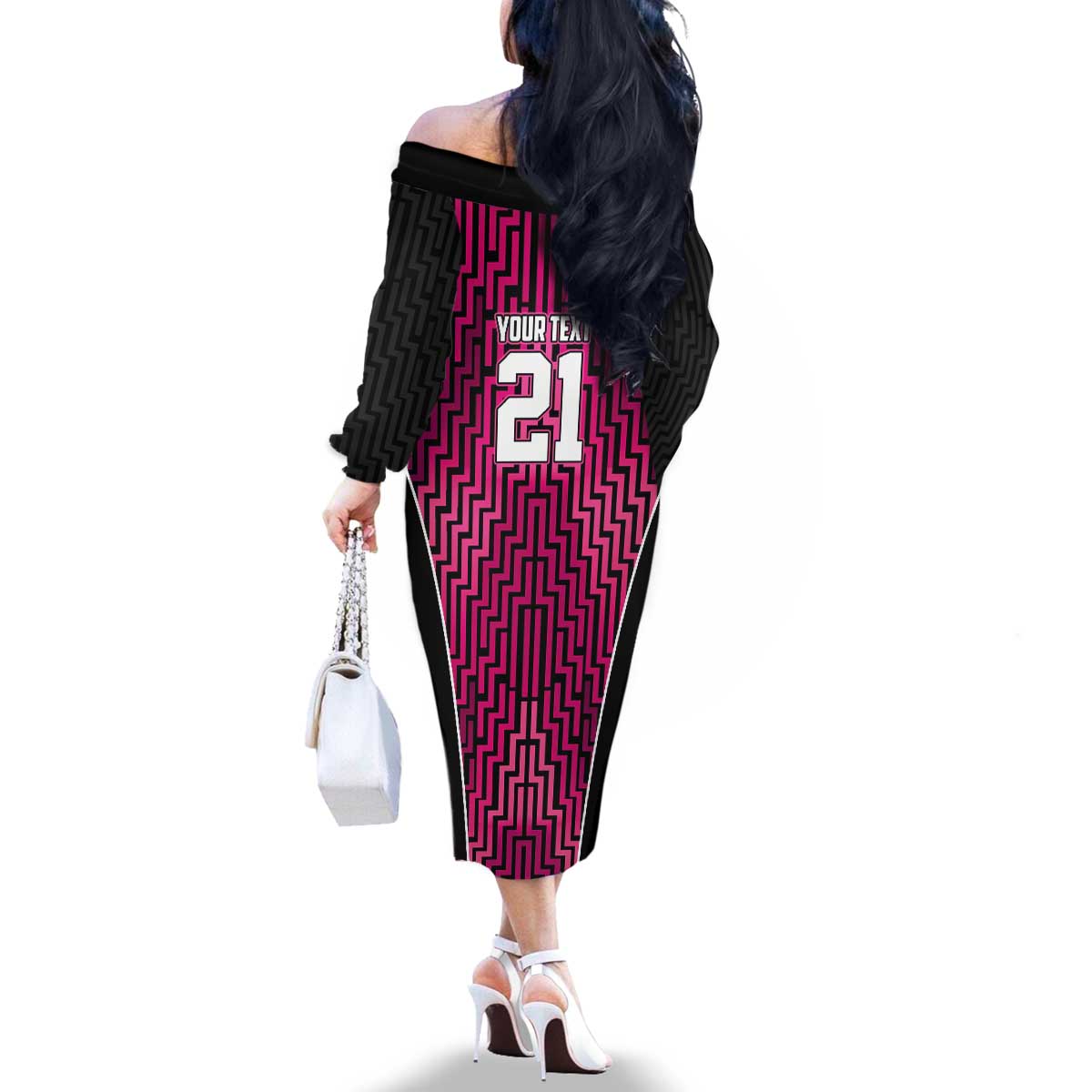 Custom Basketball New Zealand Family Matching Off The Shoulder Long Sleeve Dress and Hawaiian Shirt Pink Maori Ta Moko Indigenous - Aussie Hoodie