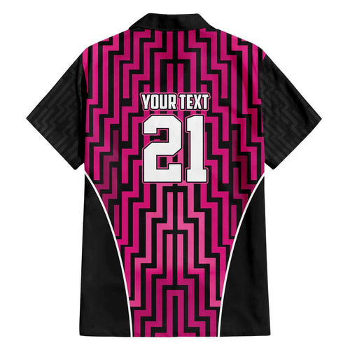 Custom Basketball New Zealand Family Matching Off Shoulder Short Dress and Hawaiian Shirt Pink Maori Ta Moko Indigenous - Aussie Hoodie