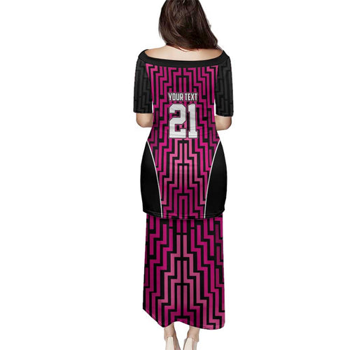 Custom Basketball New Zealand Family Matching Puletasi and Hawaiian Shirt Pink Maori Ta Moko Indigenous - Aussie Hoodie