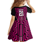 Custom Basketball New Zealand Family Matching Tank Maxi Dress and Hawaiian Shirt Pink Maori Ta Moko Indigenous - Aussie Hoodie