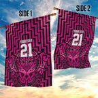 Custom Basketball New Zealand Garden Flag Pink Maori Ta Moko Indigenous - Aussie Hoodie