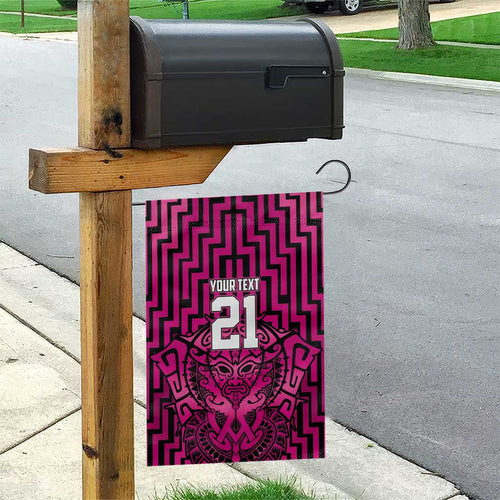 Custom Basketball New Zealand Garden Flag Pink Maori Ta Moko Indigenous - Aussie Hoodie