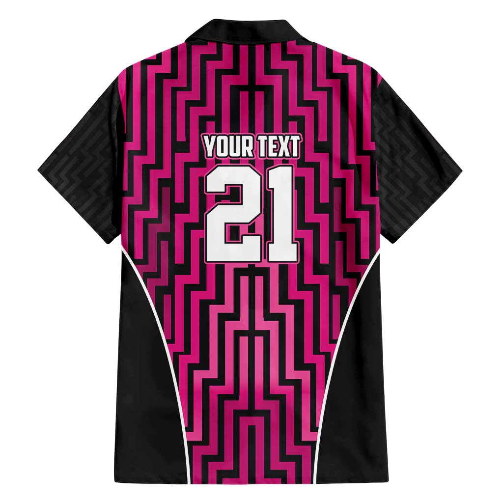 Custom Basketball New Zealand Hawaiian Shirt Pink Maori Ta Moko Indigenous - Aussie Hoodie