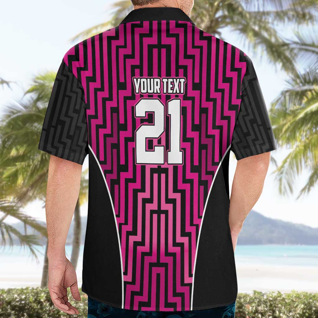 Custom Basketball New Zealand Hawaiian Shirt Pink Maori Ta Moko Indigenous - Aussie Hoodie