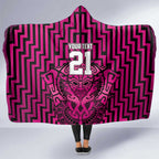 Custom Basketball New Zealand Hooded Blanket Pink Maori Ta Moko Indigenous - Aussie Hoodie