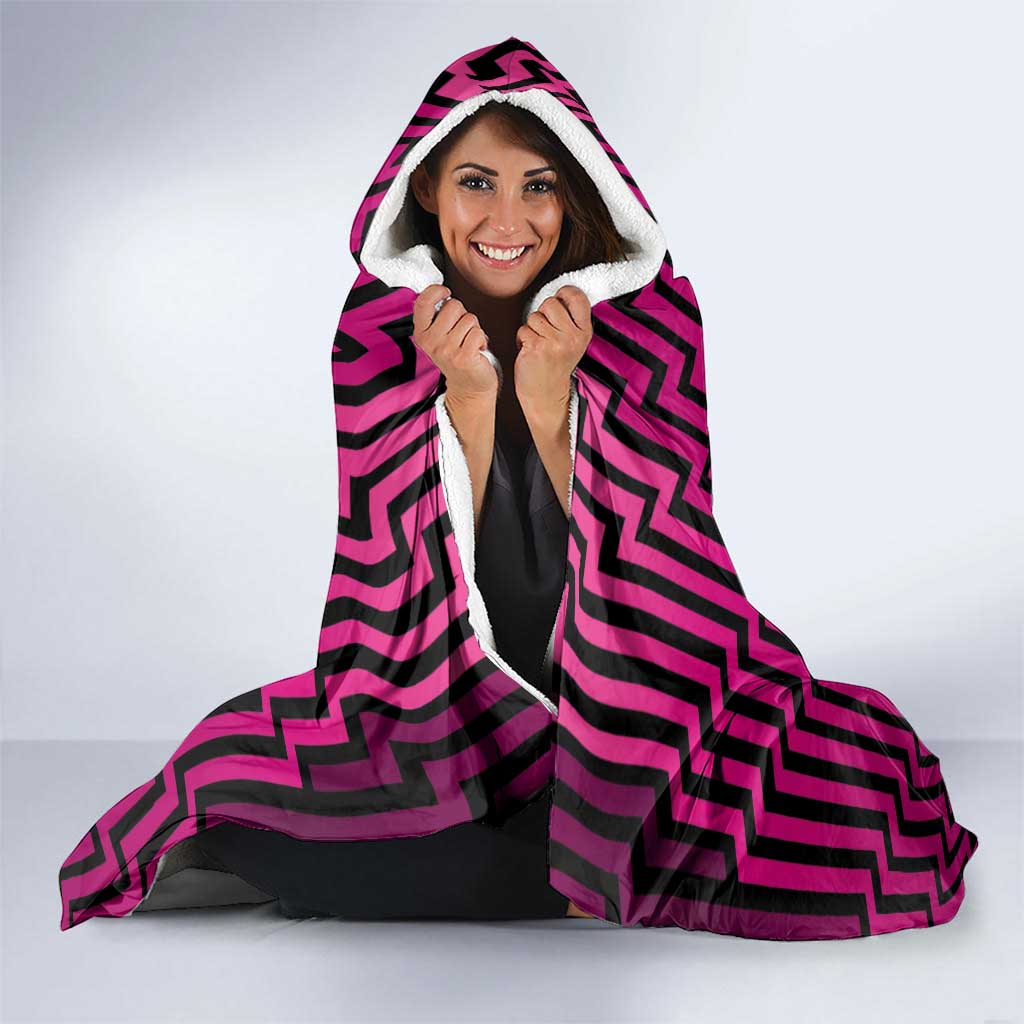 Custom Basketball New Zealand Hooded Blanket Pink Maori Ta Moko Indigenous - Aussie Hoodie