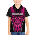 Custom Basketball New Zealand Kid Hawaiian Shirt Pink Maori Ta Moko Indigenous - Aussie Hoodie