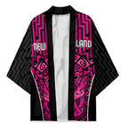 Custom Basketball New Zealand Kimono Pink Maori Ta Moko Indigenous - Aussie Hoodie