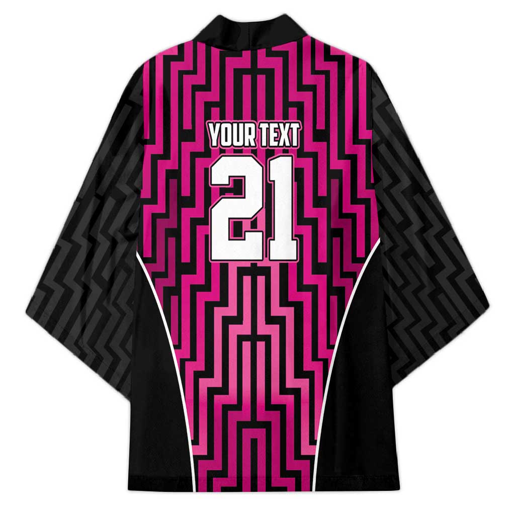 Custom Basketball New Zealand Kimono Pink Maori Ta Moko Indigenous - Aussie Hoodie