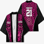 Custom Basketball New Zealand Kimono Pink Maori Ta Moko Indigenous - Aussie Hoodie