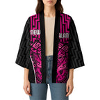 Custom Basketball New Zealand Kimono Pink Maori Ta Moko Indigenous - Aussie Hoodie