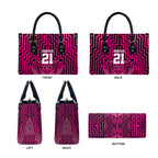 Custom Basketball New Zealand Leather Bag Pink Maori Ta Moko Indigenous - Aussie Hoodie