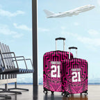 Custom Basketball New Zealand Luggage Cover Pink Maori Ta Moko Indigenous - Aussie Hoodie