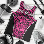 Custom Basketball New Zealand Men Tank Top Pink Maori Ta Moko Indigenous - Aussie Hoodie