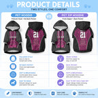 Custom Basketball New Zealand Pet Hoodie Pink Maori Ta Moko Indigenous