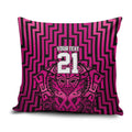 Custom Basketball New Zealand Pillow Cover Pink Maori Ta Moko Indigenous - Aussie Hoodie