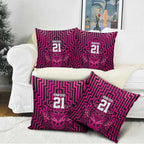 Custom Basketball New Zealand Pillow Cover Pink Maori Ta Moko Indigenous - Aussie Hoodie