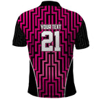 Custom Basketball New Zealand Polo Shirt Pink Maori Ta Moko Indigenous - Aussie Hoodie