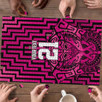 Custom Basketball New Zealand Puzzle Pink Maori Ta Moko Indigenous - Aussie Hoodie