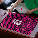 Custom Basketball New Zealand Puzzle Pink Maori Ta Moko Indigenous - Aussie Hoodie