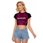 Custom Basketball New Zealand Raglan Cropped T Shirt Pink Maori Ta Moko Indigenous - Aussie Hoodie