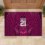 Custom Basketball New Zealand Rubber Doormat Pink Maori Ta Moko Indigenous - Aussie Hoodie