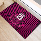 Custom Basketball New Zealand Rubber Doormat Pink Maori Ta Moko Indigenous - Aussie Hoodie