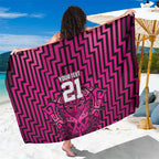 Custom Basketball New Zealand Sarong Pink Maori Ta Moko Indigenous - Aussie Hoodie