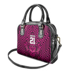 Custom Basketball New Zealand Shoulder Handbag Pink Maori Ta Moko Indigenous - Aussie Hoodie