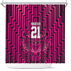 Custom Basketball New Zealand Shower Curtain Pink Maori Ta Moko Indigenous - Aussie Hoodie