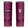 Custom Basketball New Zealand Skinny Tumbler Pink Maori Ta Moko Indigenous - Aussie Hoodie