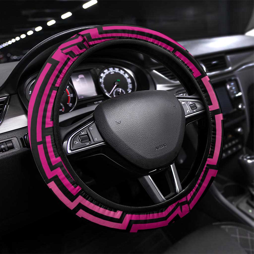 Basketball New Zealand Steering Wheel Cover Pink Maori Ta Moko Indigenous - Aussie Hoodie