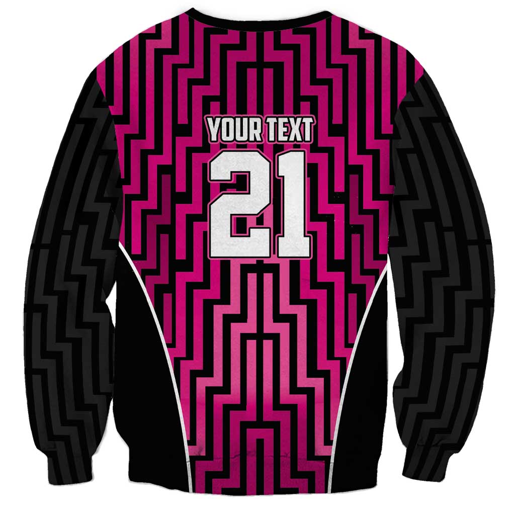 Custom Basketball New Zealand Sweatshirt Pink Maori Ta Moko Indigenous - Aussie Hoodie